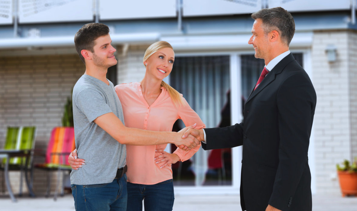 man shaking businessman's hand